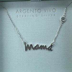 Argento Vivo sterling silver Mama necklace